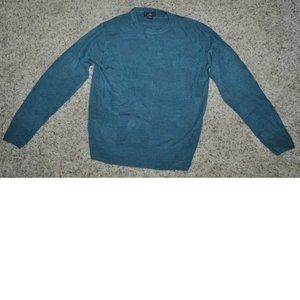 Mens Sweater Dockers Marl Blue Small Long Sleeve Crewneck Square Pattern Soft